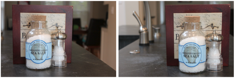 Focus and recompose technique with objects in your home